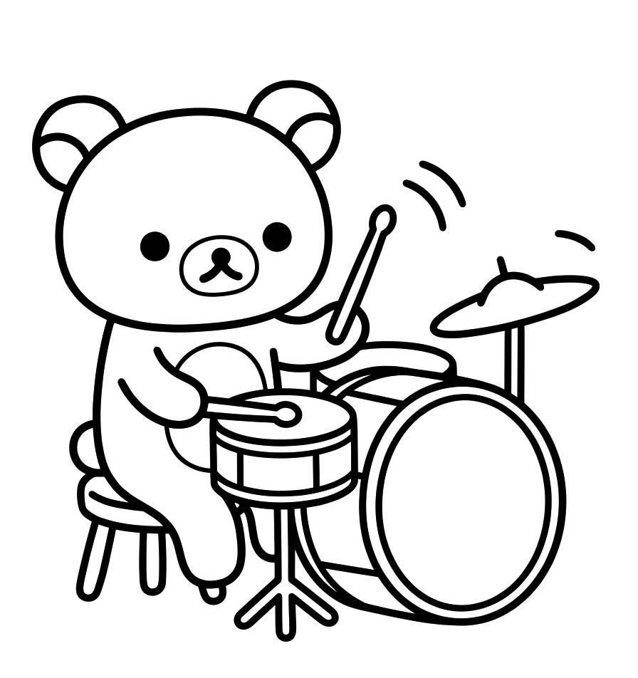 Rilakkuma zdarma snadný omalovánka