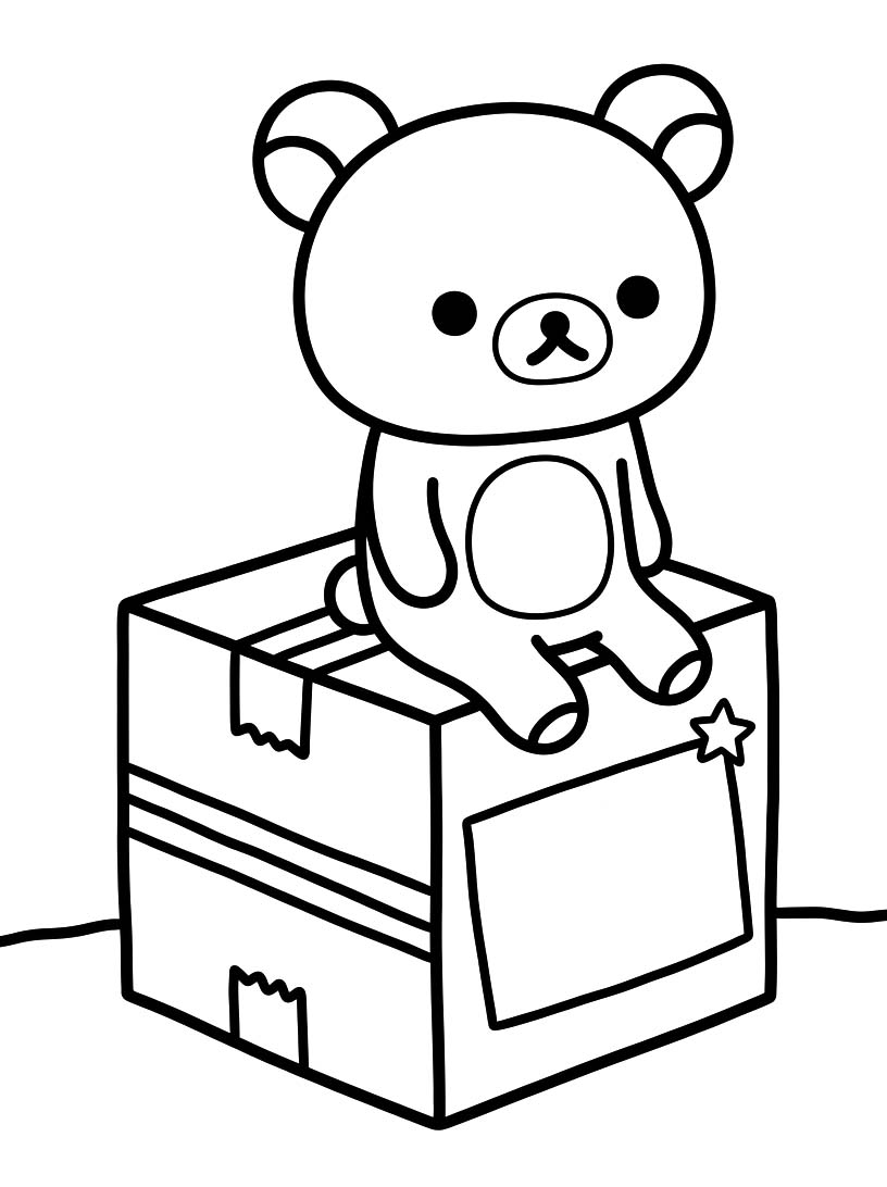 Rilakkuma zdarma omalovánka
