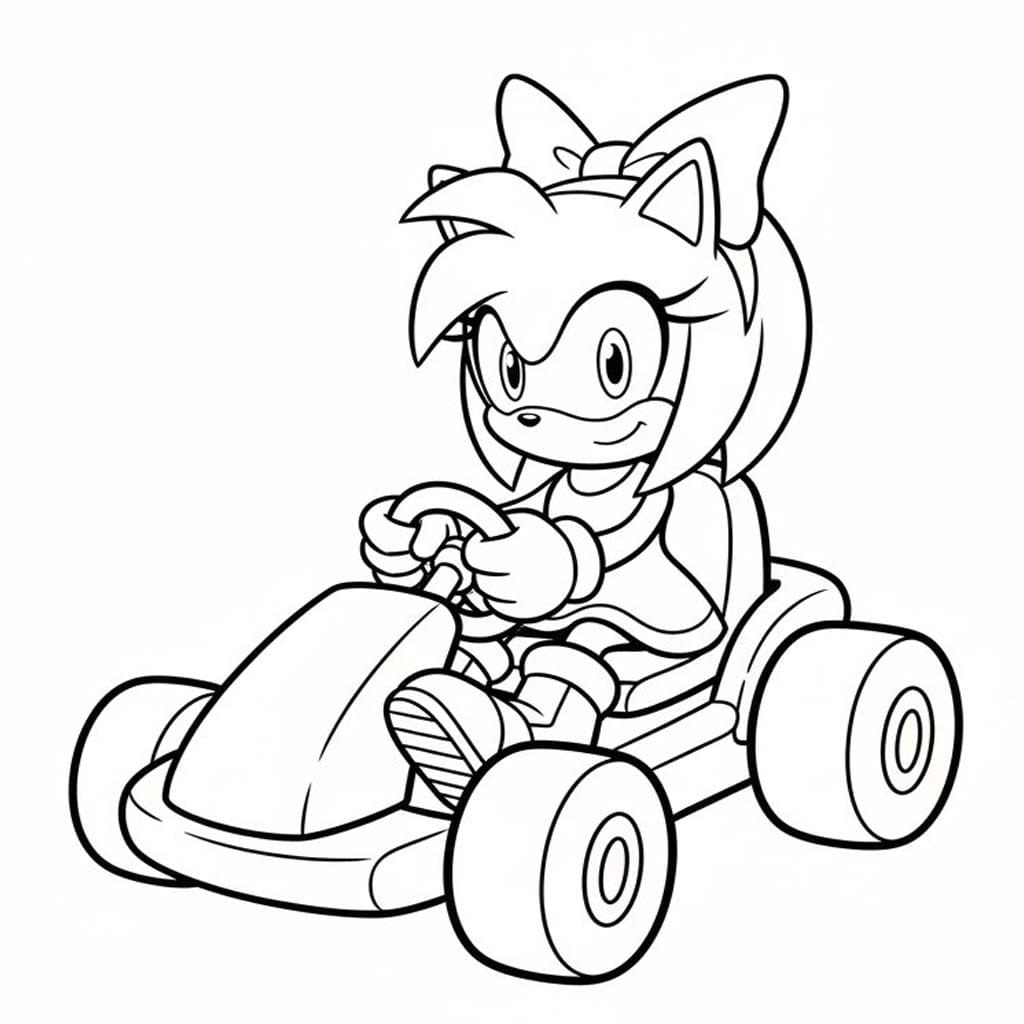 Amy Rose pro děti omalovánka