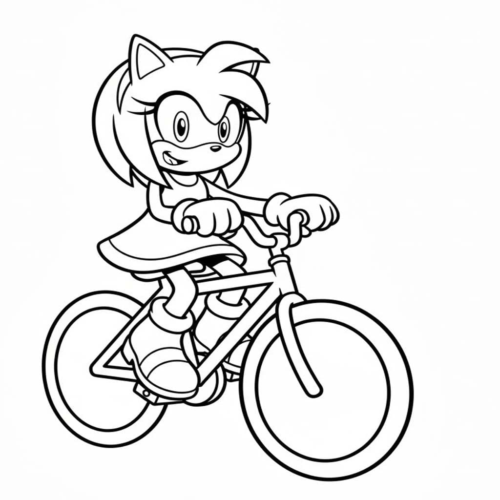 Amy Rose zdarma tisknutelné pro děti omalovánka