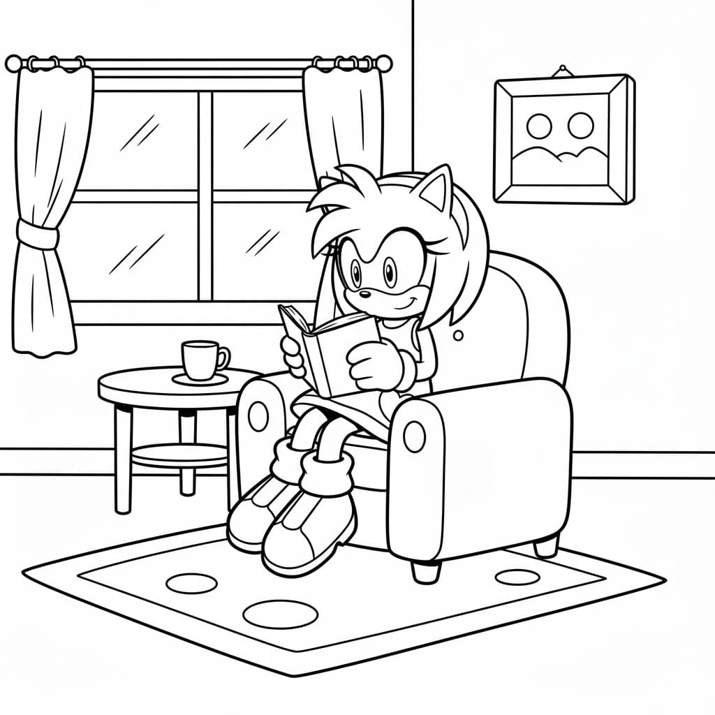 Amy Rose zdarma základní omalovánka