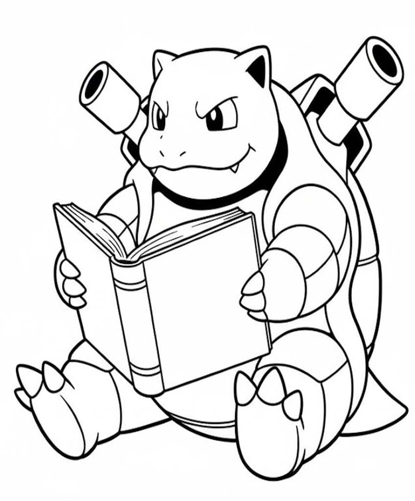 Blastoise k vytisknutí zdarma omalovánka