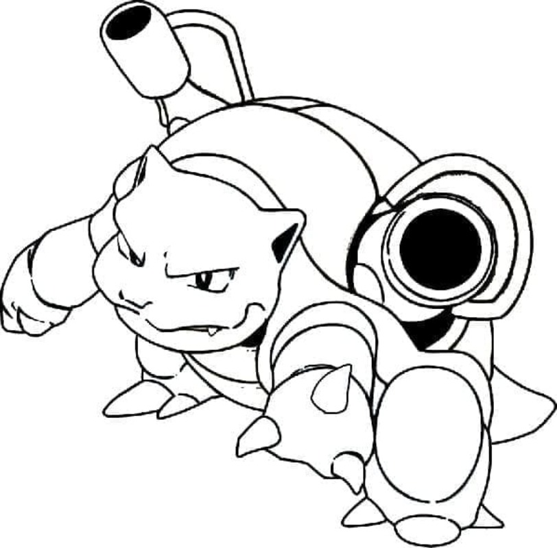 Blastoise k vytisknutí omalovánka