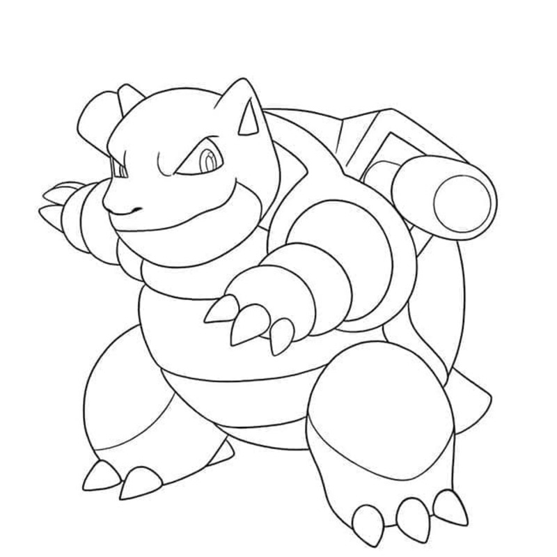Blastoise pro děti omalovánka