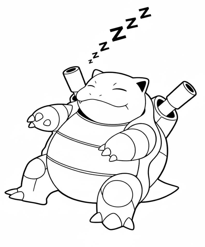 Blastoise prostý tisknutelné omalovánka