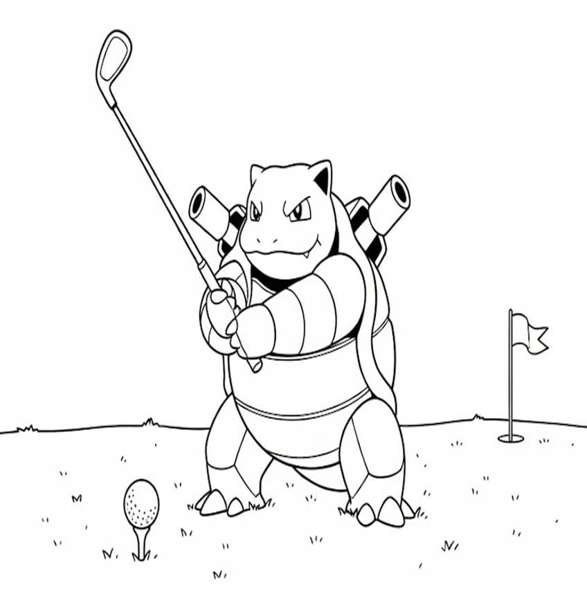 Blastoise zdarma prostý tisknutelné omalovánka