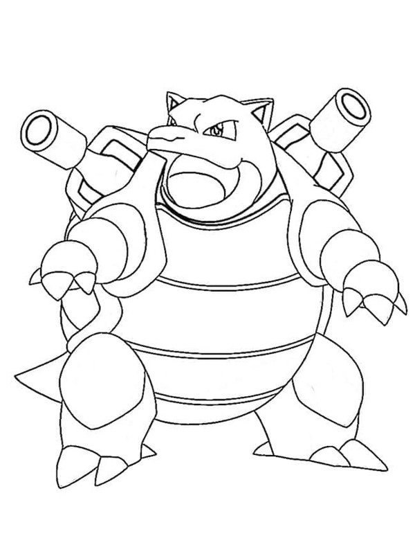 Blastoise zdarma základní omalovánka
