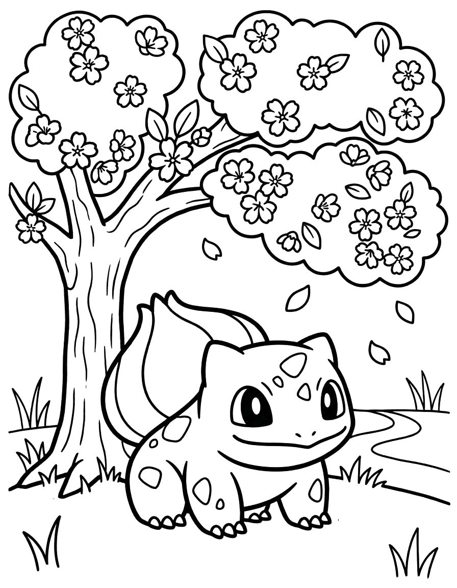 Bulbasaur k vytisknutí omalovánka