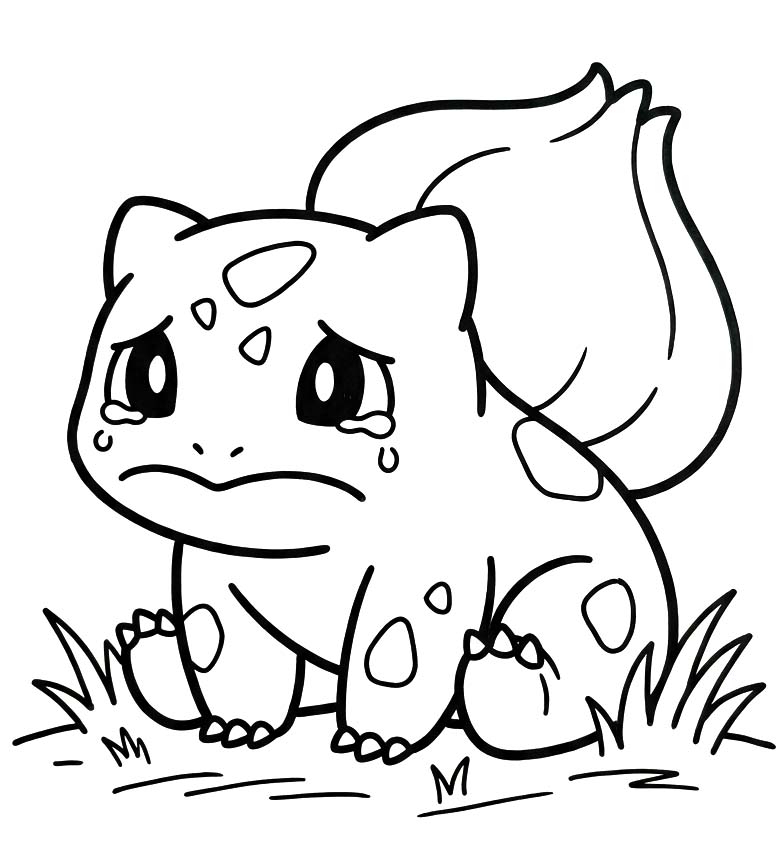 Bulbasaur prostý tisknutelné omalovánka