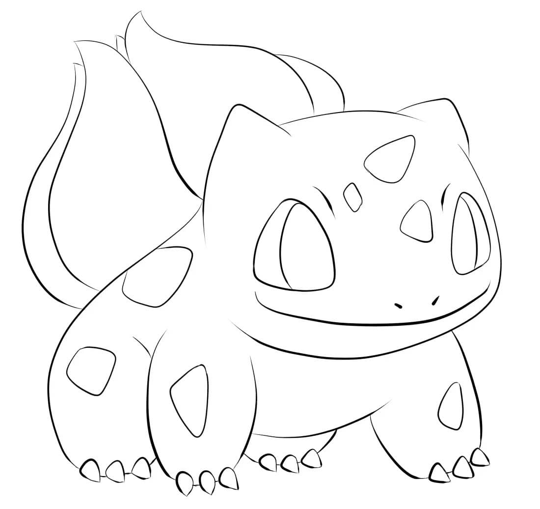 Bulbasaur snadný tisknutelné omalovánka
