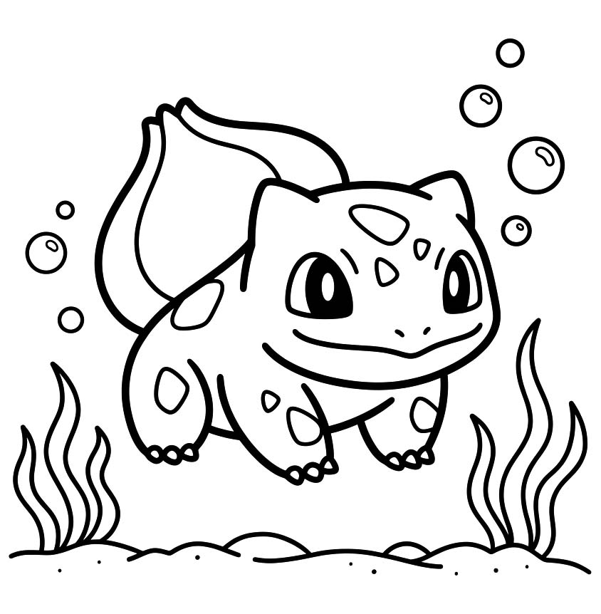 Bulbasaur tisknutelné pro děti omalovánka