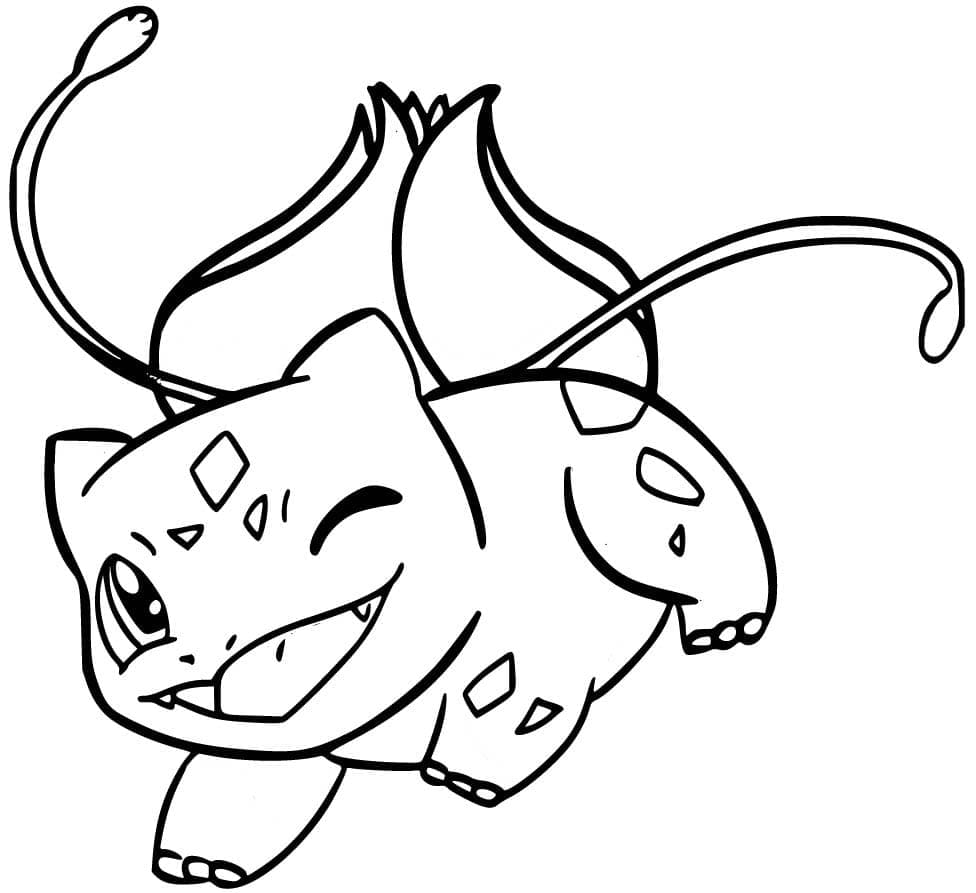 Bulbasaur základní tisknutelné omalovánka