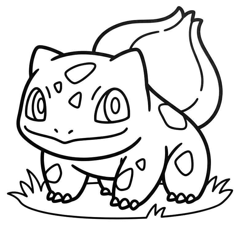 Bulbasaur zdarma prostý omalovánka