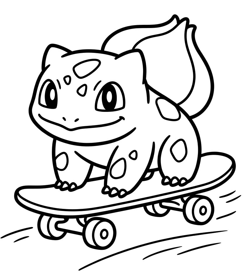 Bulbasaur zdarma tisknutelné pro děti omalovánka