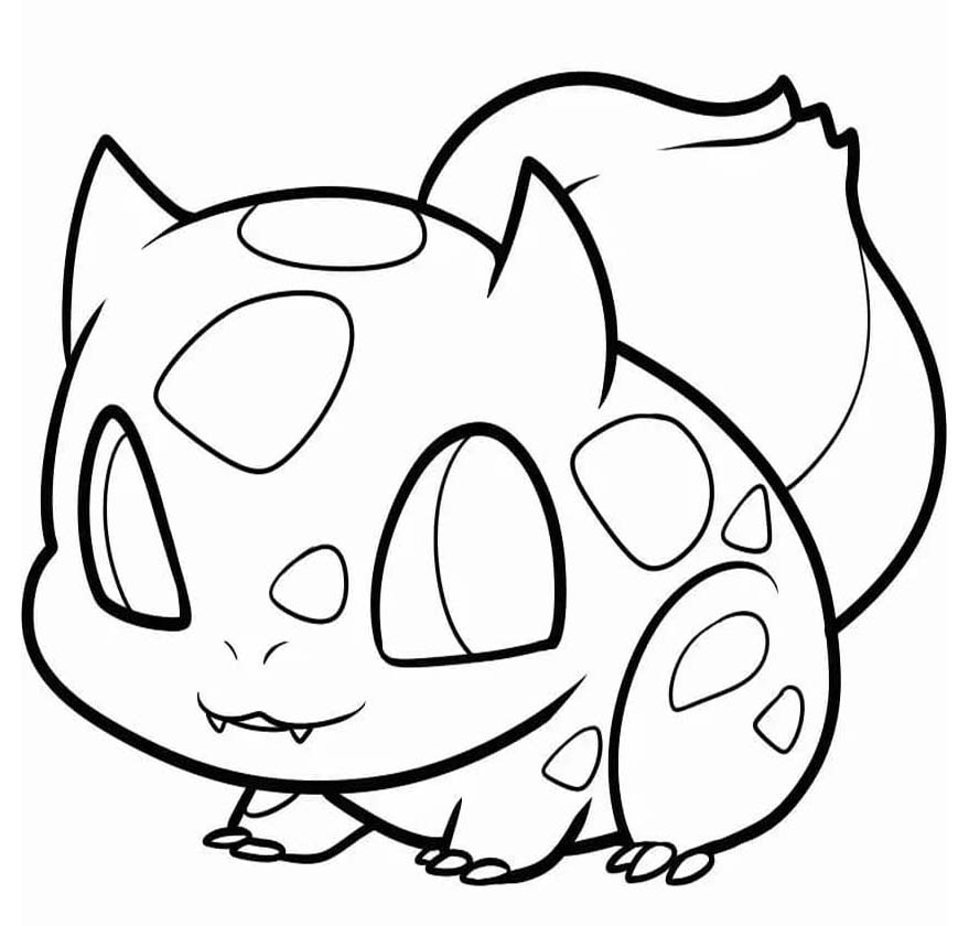 Bulbasaur zdarma základní omalovánka
