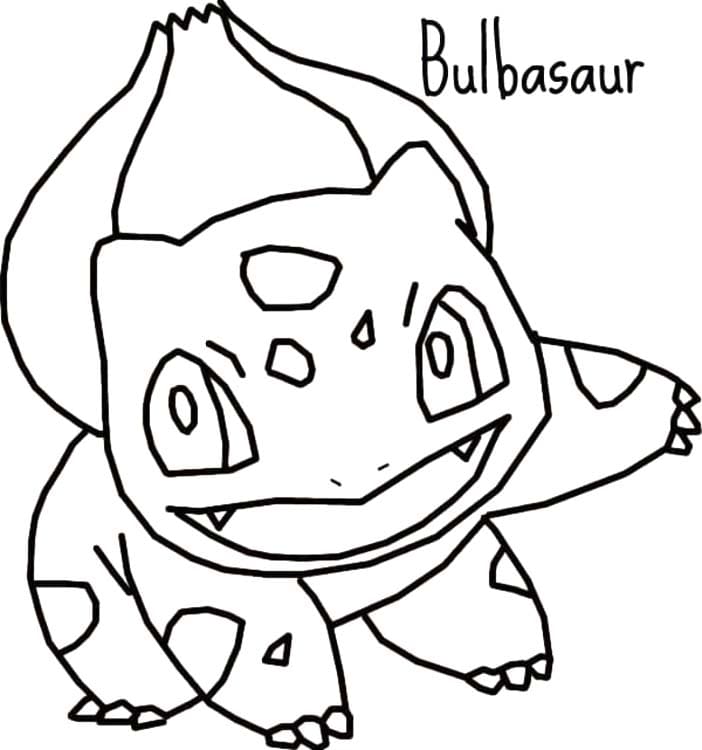 Bulbasaur zdarma omalovánka
