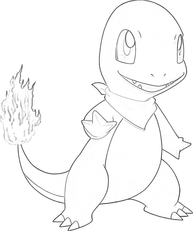 Charmander pro děti omalovánka