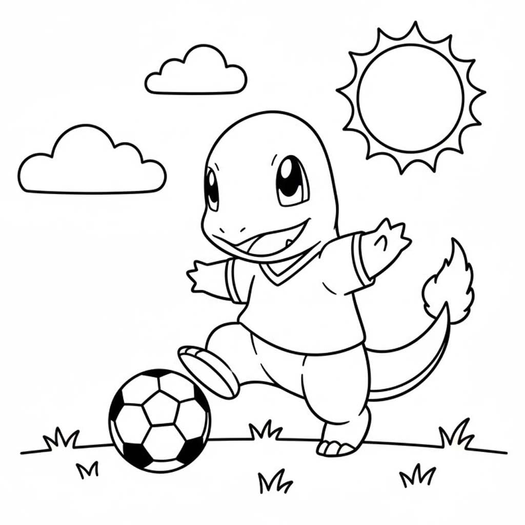 Charmander tisknutelné omalovánka