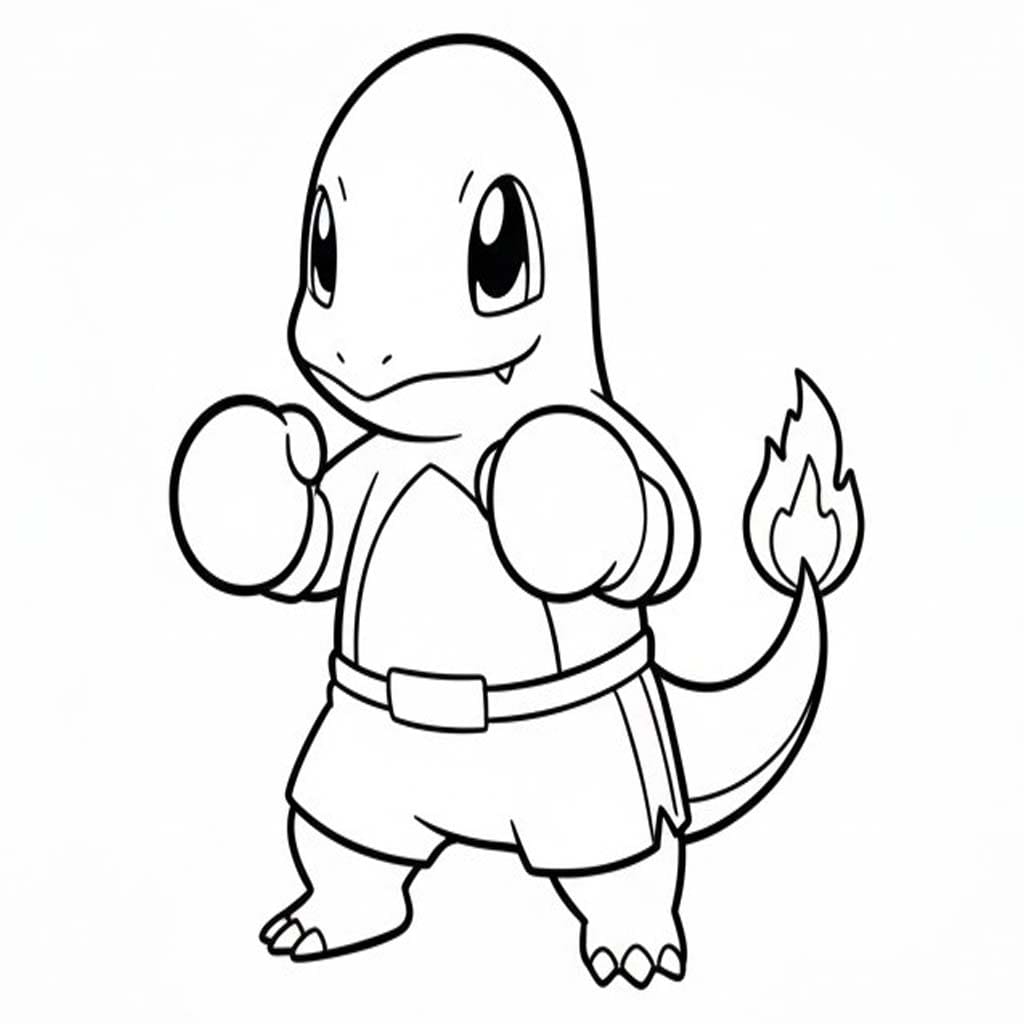 Charmander zdarma prostý omalovánka