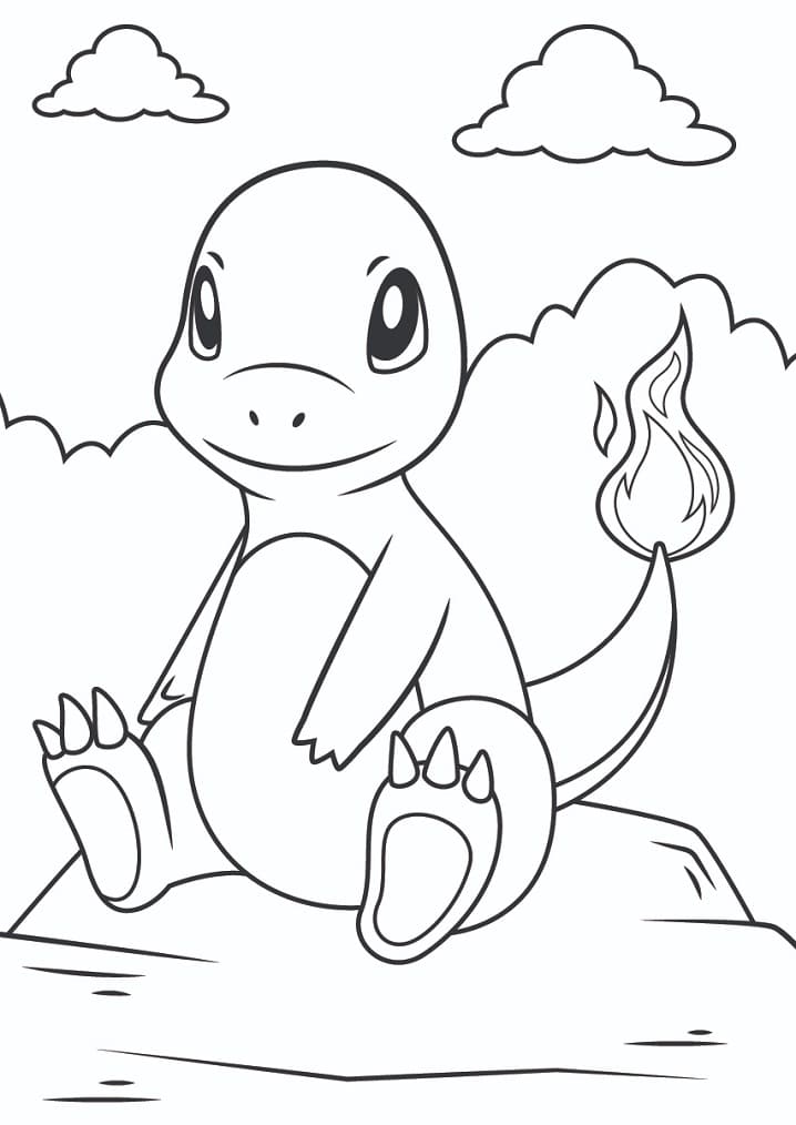 Charmander zdarma snadný omalovánka