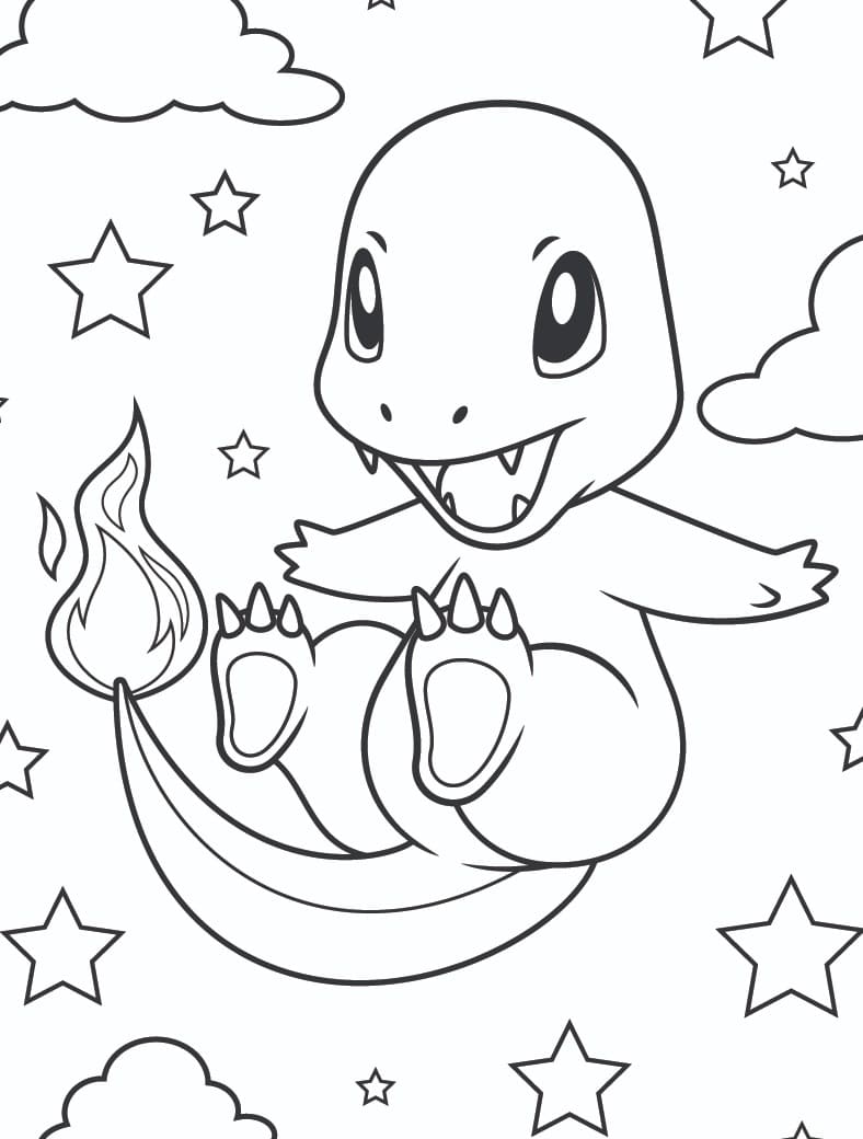 Charmander zdarma základní omalovánka