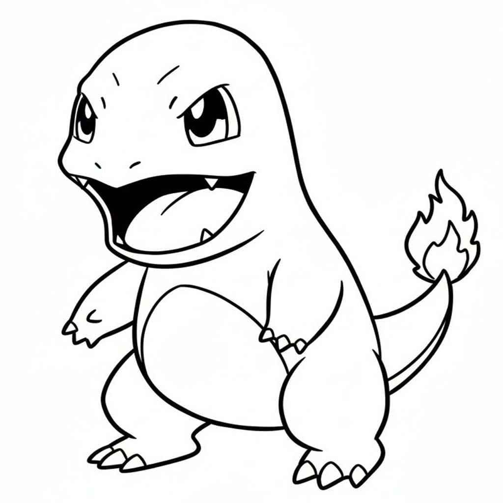 Charmander zdarma omalovánka