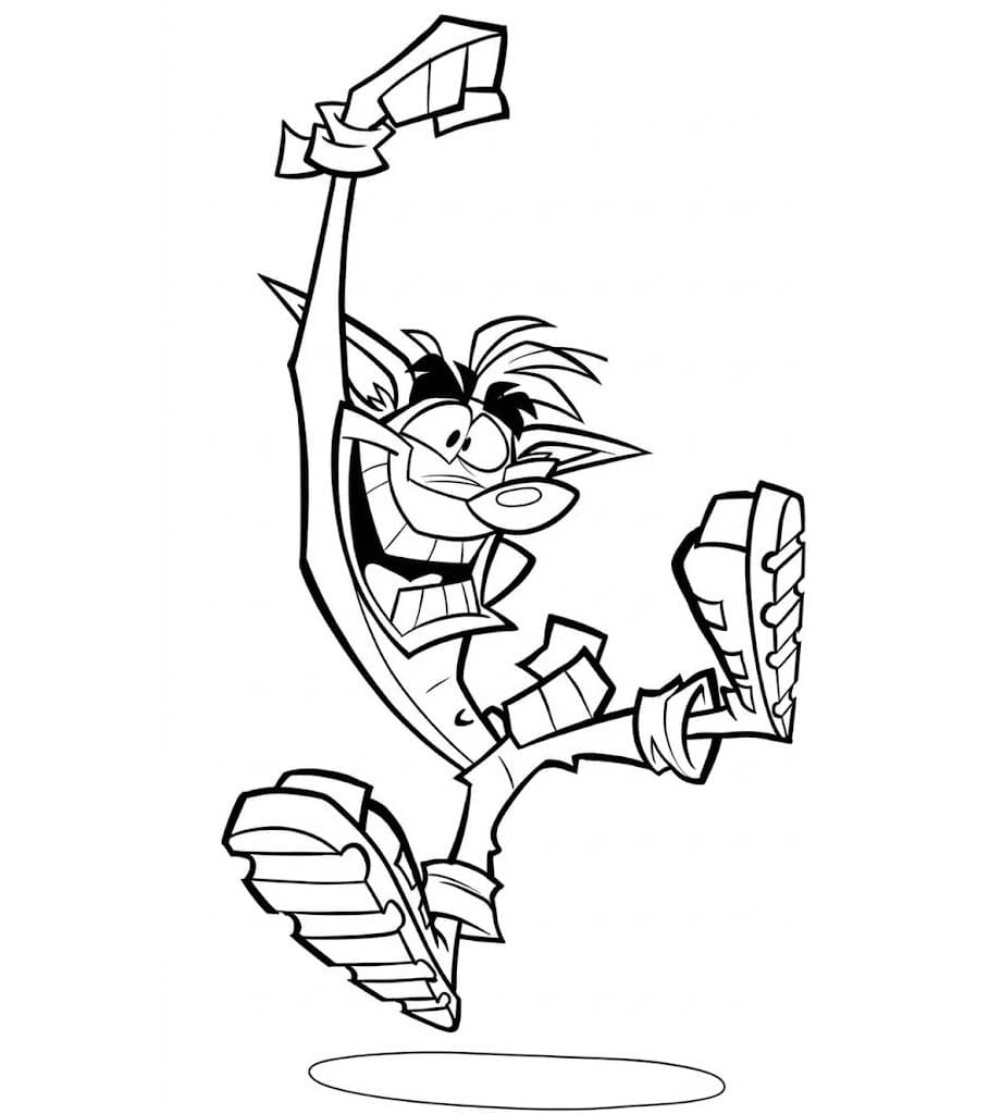 Crash Bandicoot k vytisknutí omalovánka