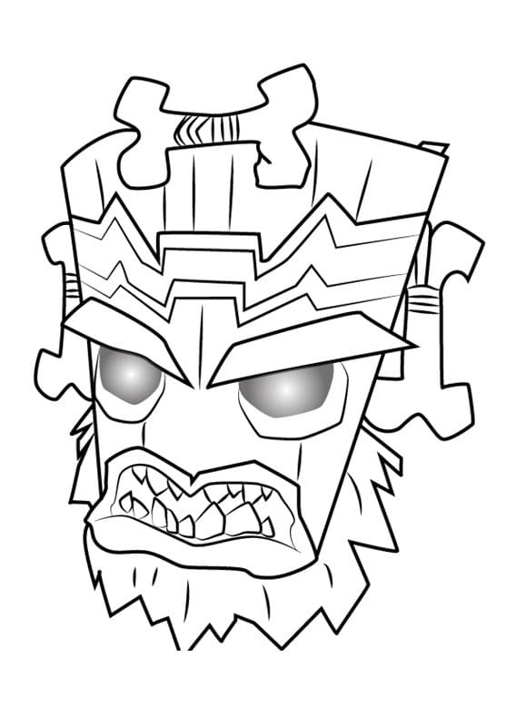 Crash Bandicoot tisknutelné omalovánka