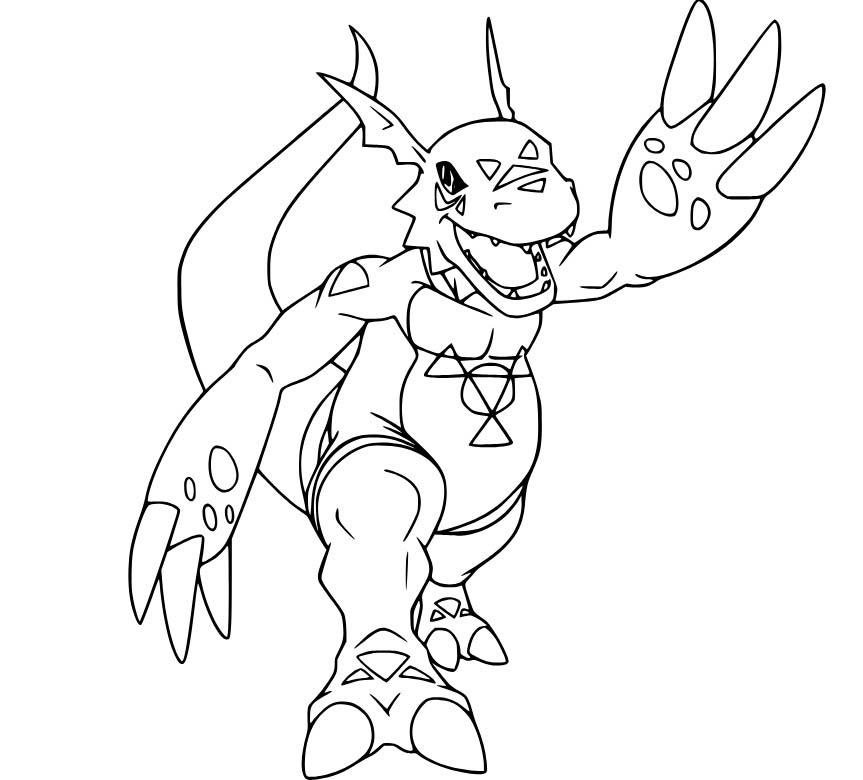 Digimon pro děti omalovánka