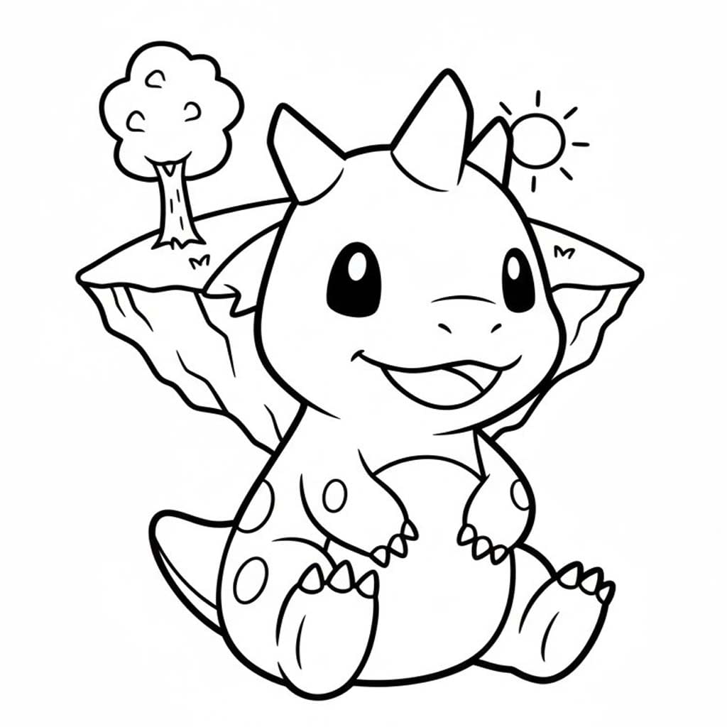 Digimon snadný tisknutelné omalovánka