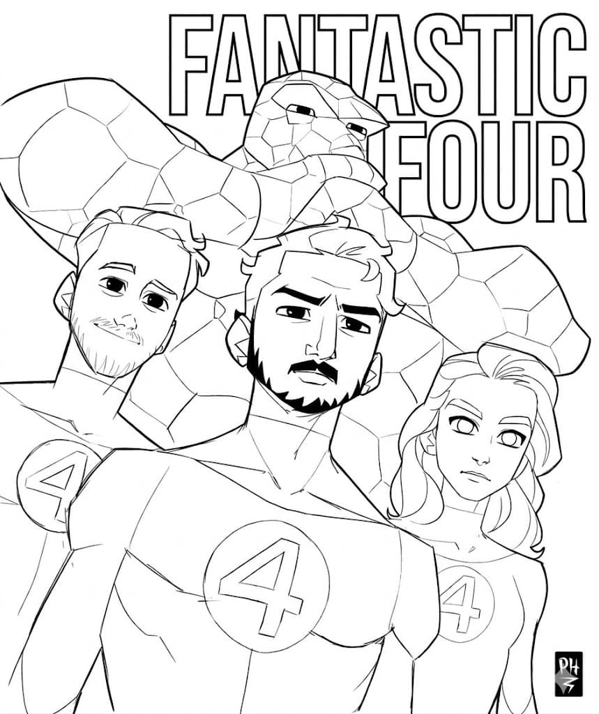 Fantastická čtyřka omalovánky