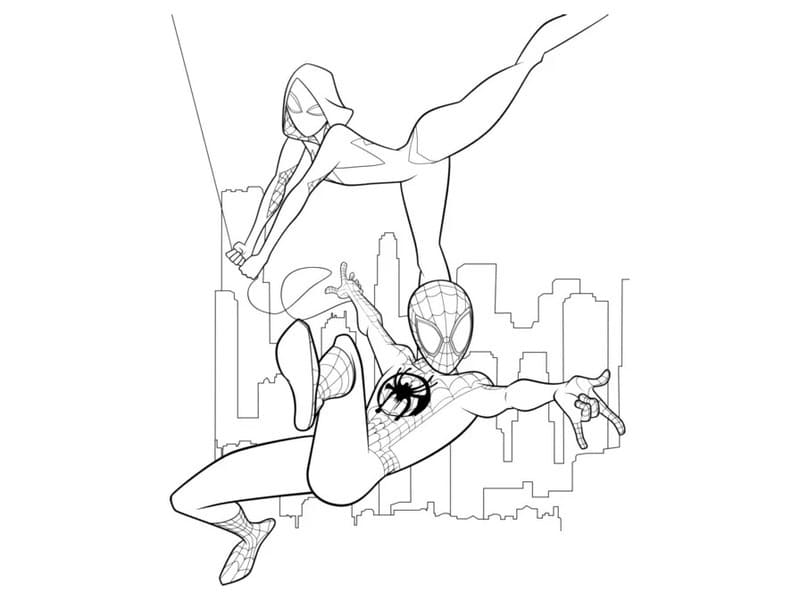 Ghost Spider základní tisknutelné omalovánka