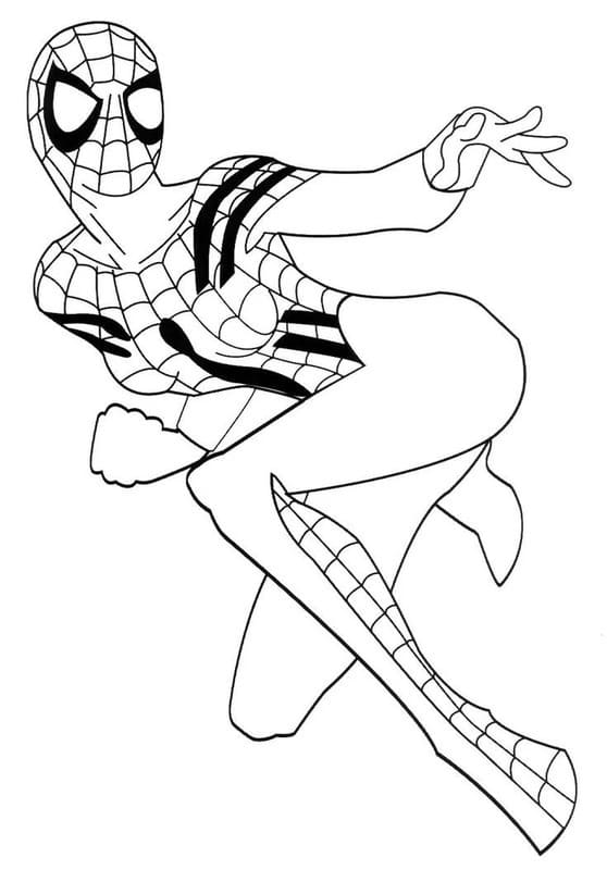 Ghost Spider zdarma tisknutelné pro děti omalovánka