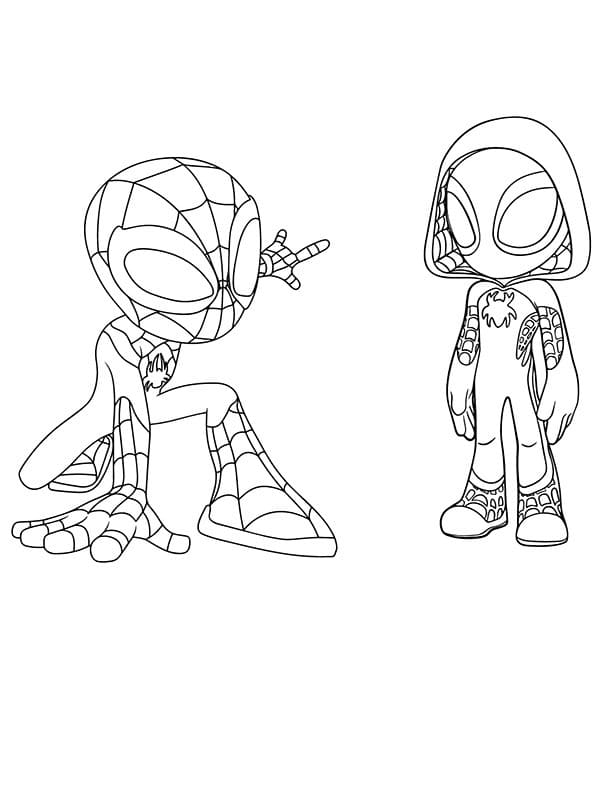 Ghost Spider zdarma základní tisknutelné omalovánka