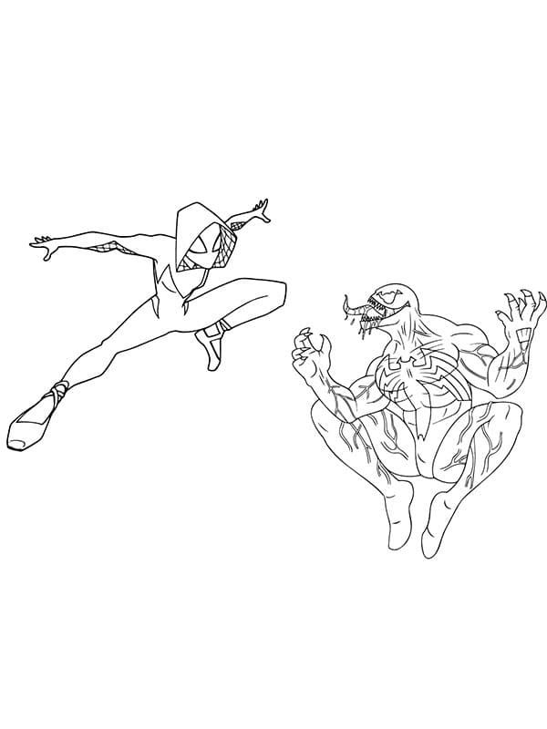 Ghost Spider zdarma omalovánka