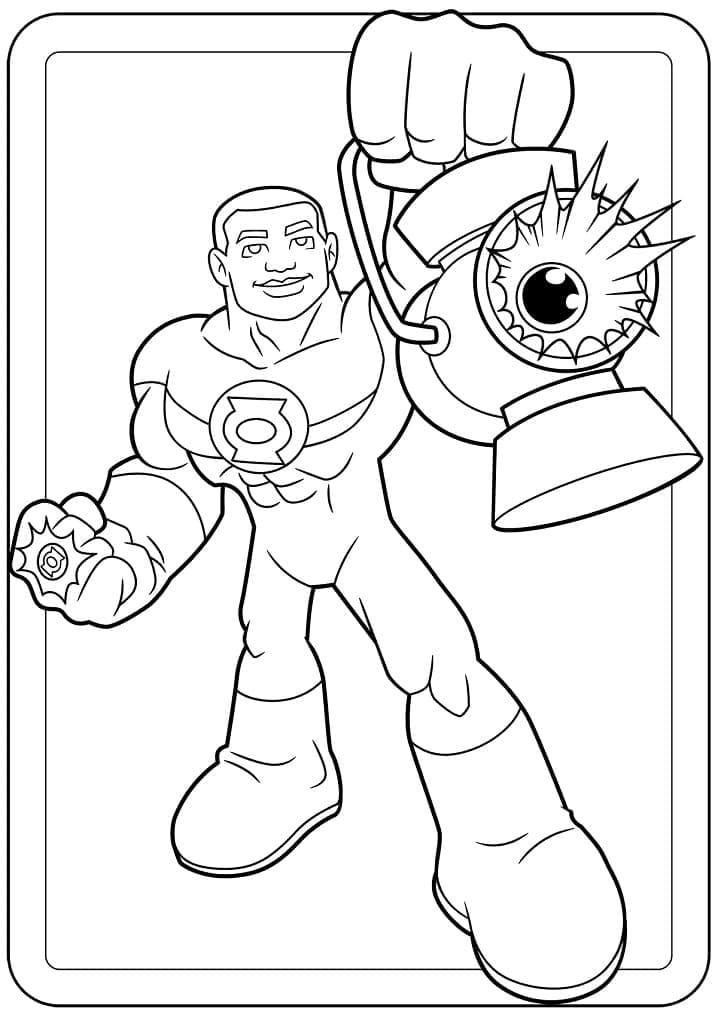 Green Lantern tisknutelné omalovánka