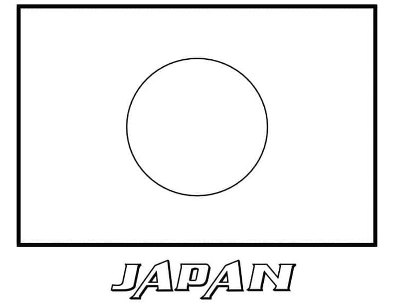 Japonsko zdarma základní tisknutelné omalovánka