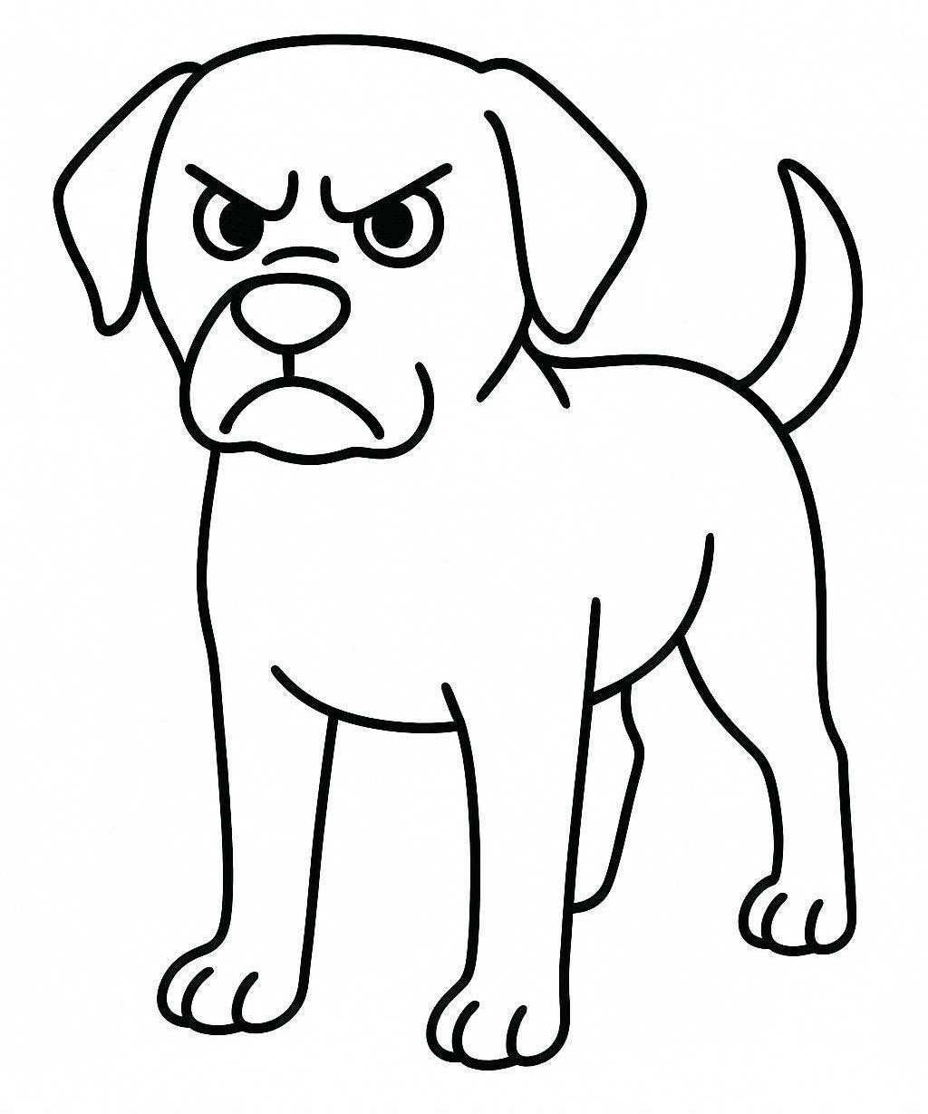 Labrador pro děti omalovánka