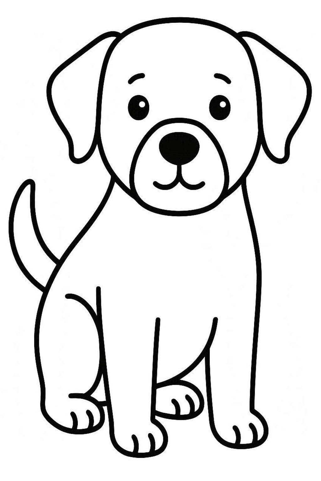 Labrador tisknutelné pro děti omalovánka