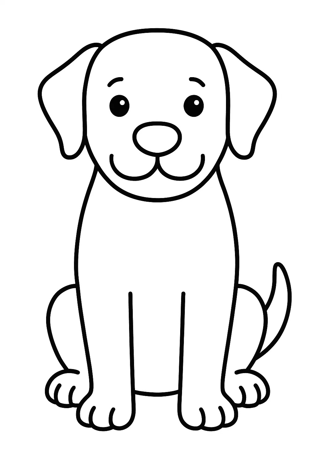 Labrador zdarma pro děti omalovánka