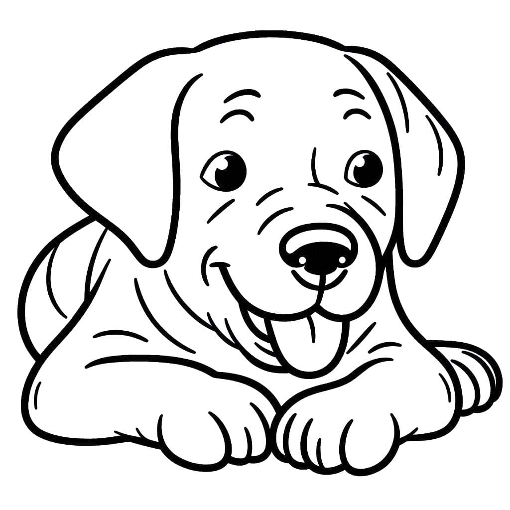 Labrador zdarma omalovánka
