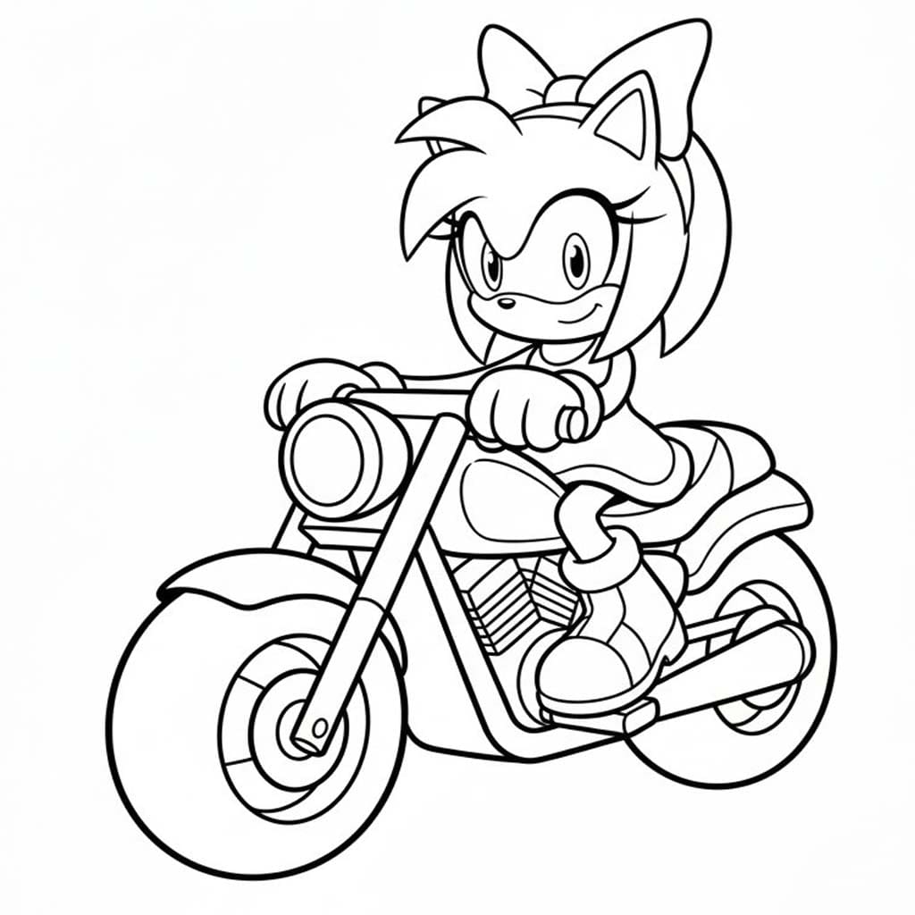 Nakreslete Amy Rose k vytisknutí omalovánka