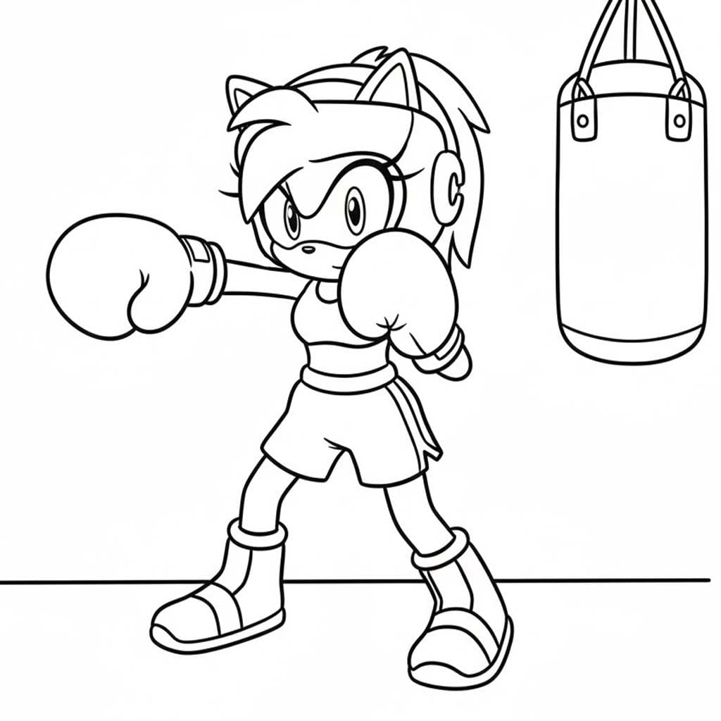 Nakreslete Amy Rose prostý omalovánka