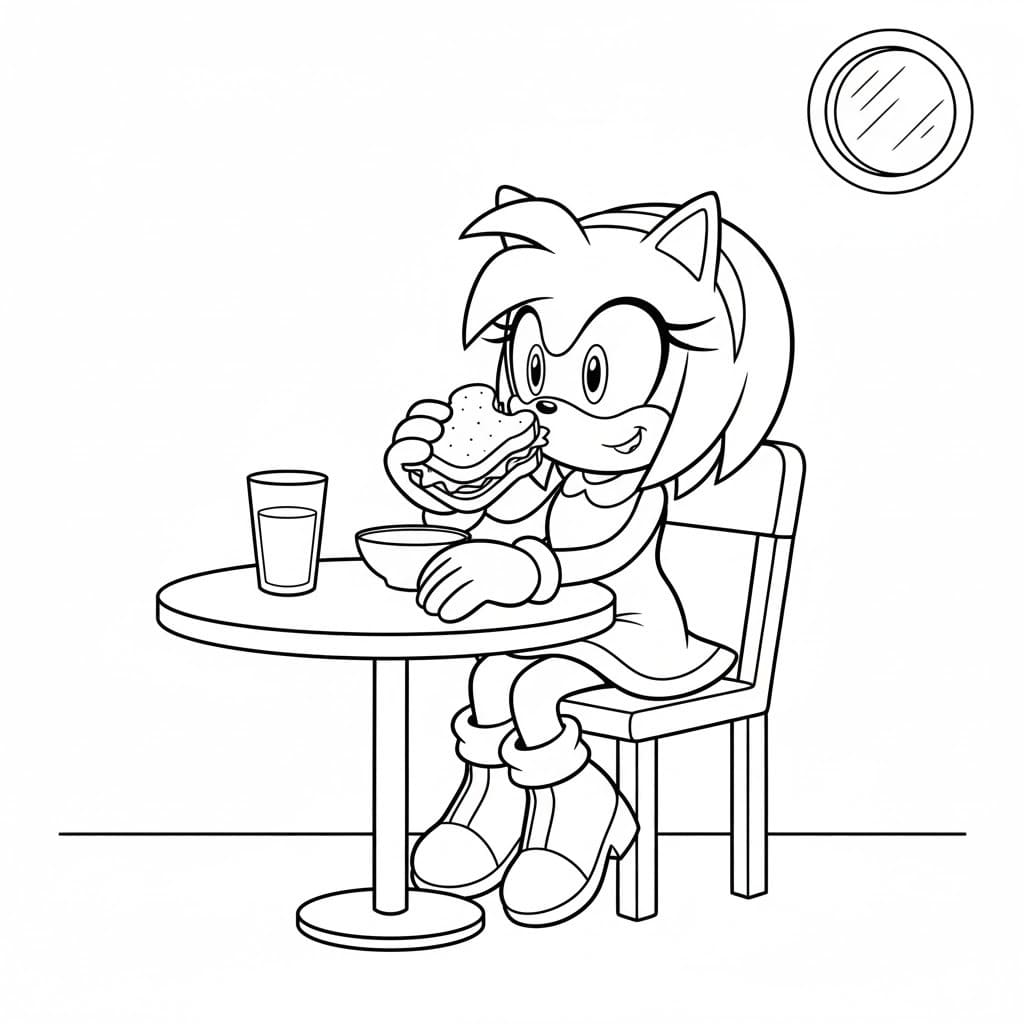 Nakreslete Amy Rose základní omalovánka