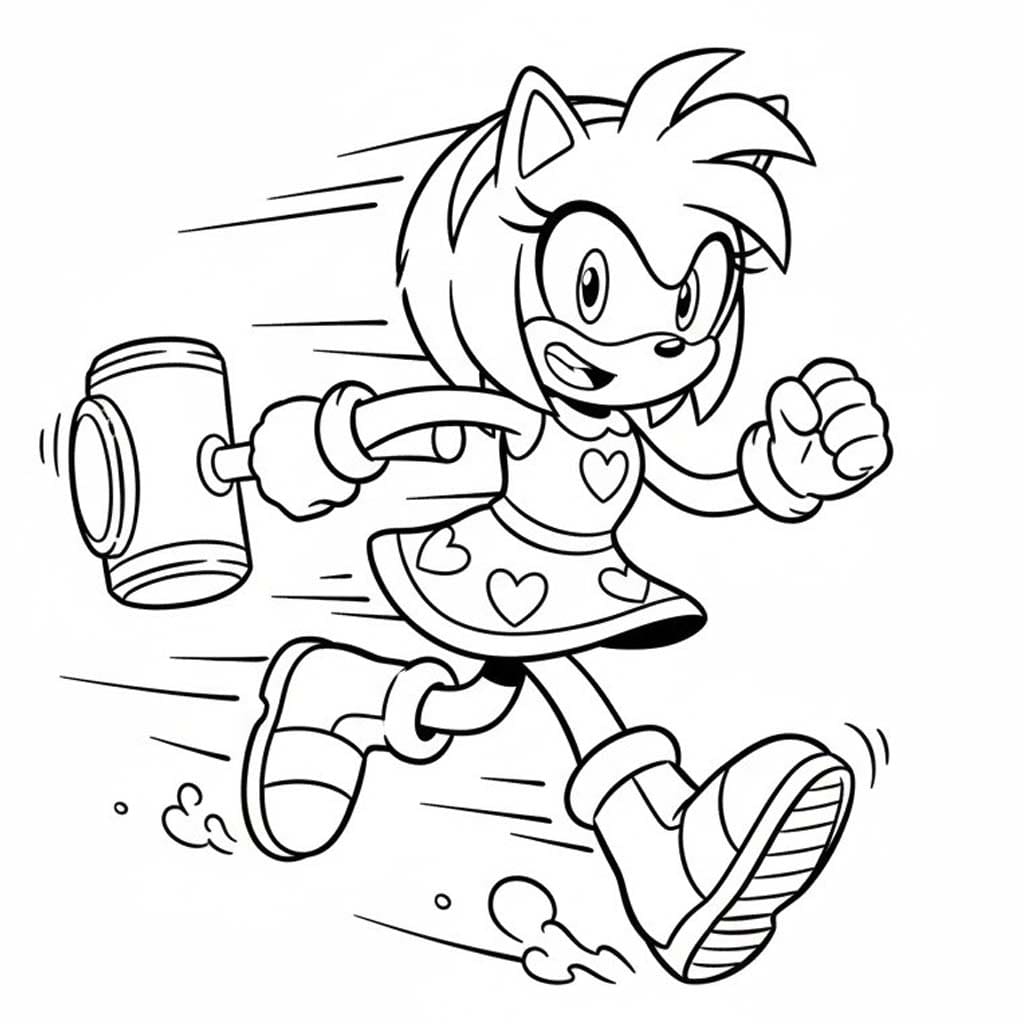 Amy Rose omalovánky