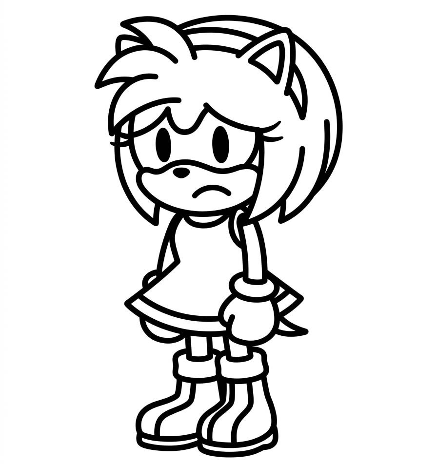 Nakreslete Amy Rose omalovánka