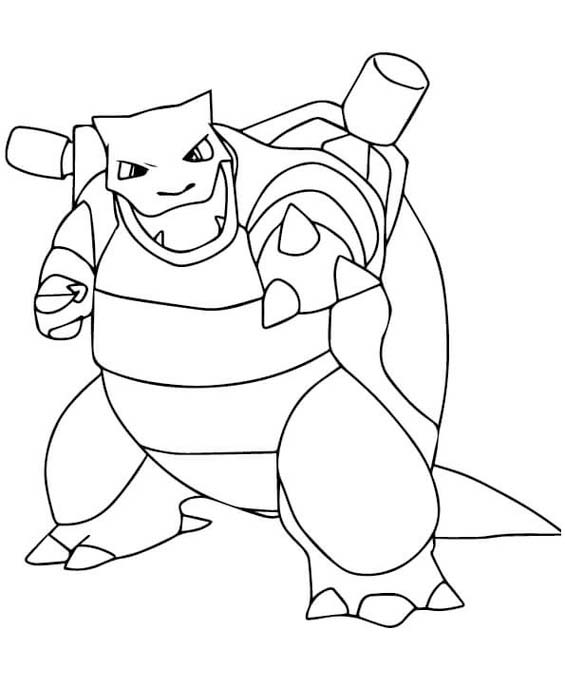 Nakreslete Blastoise k vytisknutí omalovánka