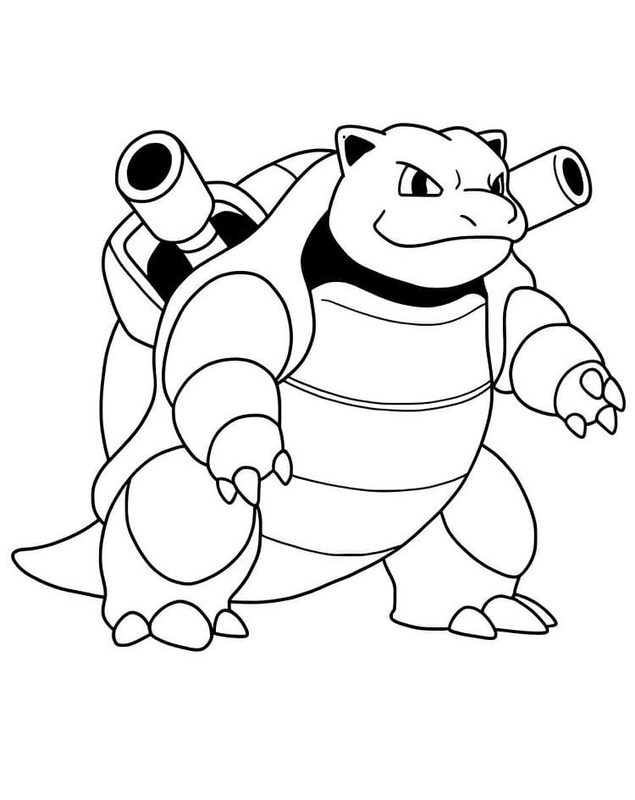 Nakreslete Blastoise prostý tisknutelné omalovánka