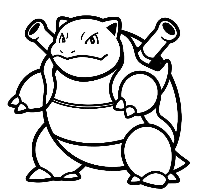 Nakreslete Blastoise prostý omalovánka