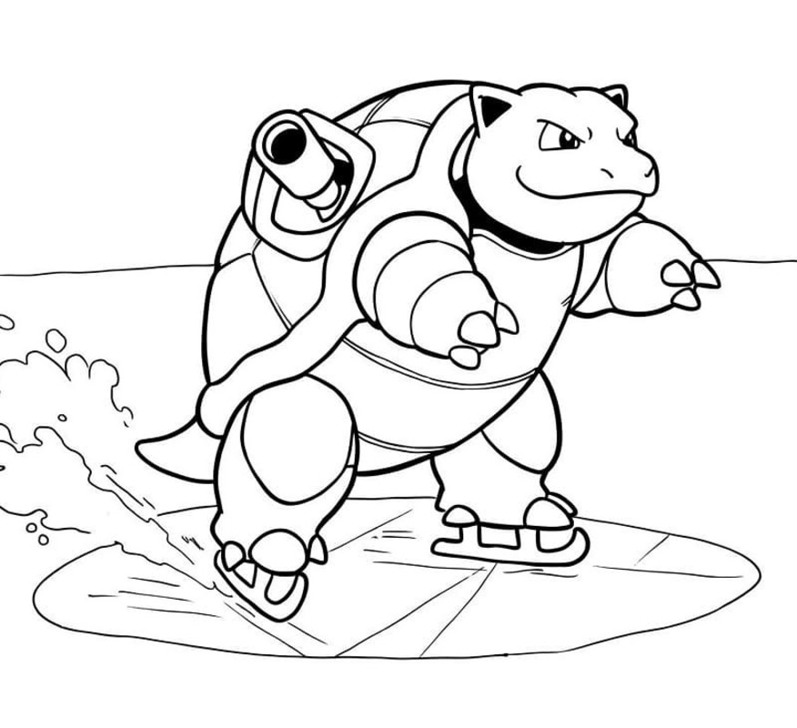 Nakreslete Blastoise snadný omalovánka